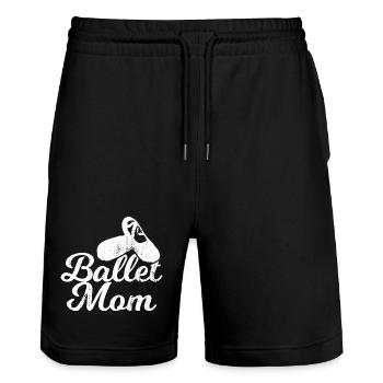 Maman de ballet - Short de jogging bio TRAINER Stanley/Stella unisexe - noir - Devant - Nik (191cm) & Marisol (170cm)