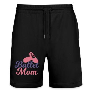Ballet Mom - Stanley/Stella Trainer Unisex Organic Jogging Shorts - black - Front - Nik (191cm) & Marisol (170cm)