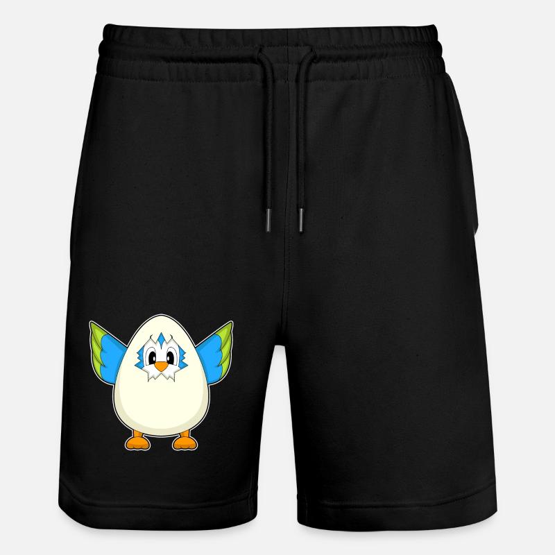 Papagei Ei - Stanley/Stella Unisex Bio Joggingshorts Trainer - Schwarz