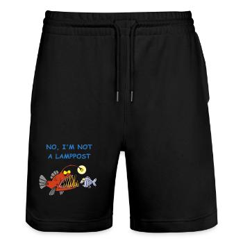 Poisson des abysses - Short de jogging bio TRAINER Stanley/Stella unisexe - noir - Devant - Nik (191cm) & Marisol (170cm)
