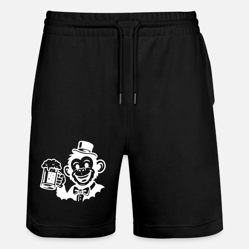 Monkey Groom Bachelor - Stanley/Stella Trainer Unisex Organic Jogging Shorts - black