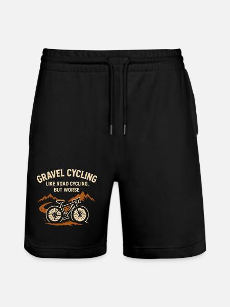 Gravel Cycling Bergfahrt - Stanley/Stella Unisex Bio Joggingshorts Trainer  - Schwarz