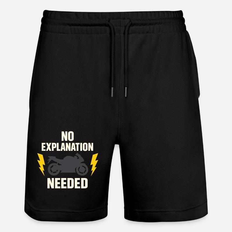 Why we ride motorcycles, - Stanley/Stella Trainer Unisex Organic Jogging Shorts - black