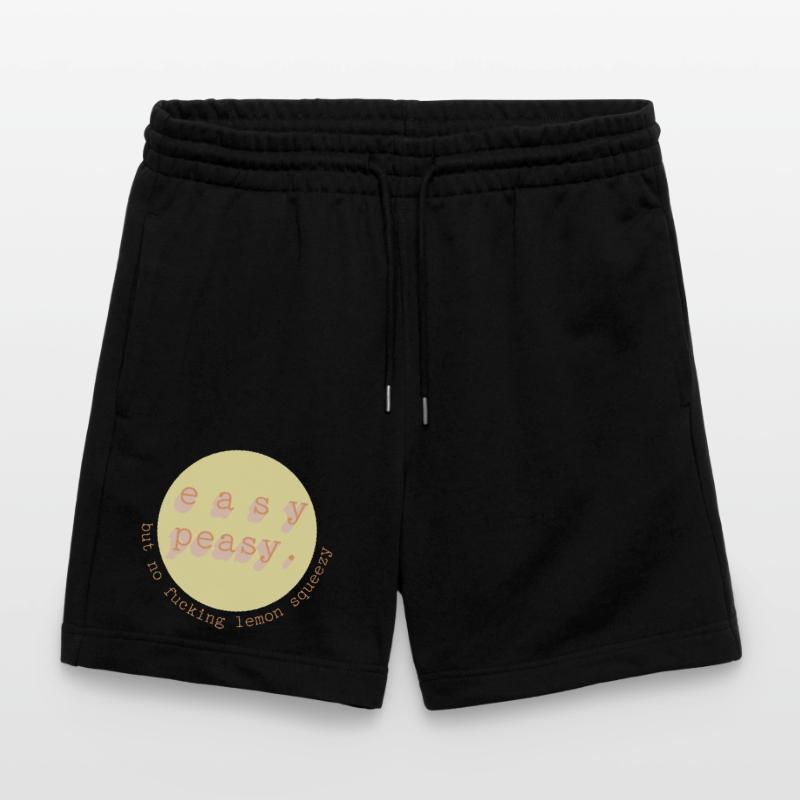 Easy Peasy Lemon Circle Stanley/Stella Trainer Unisex Organic Jogging Shorts