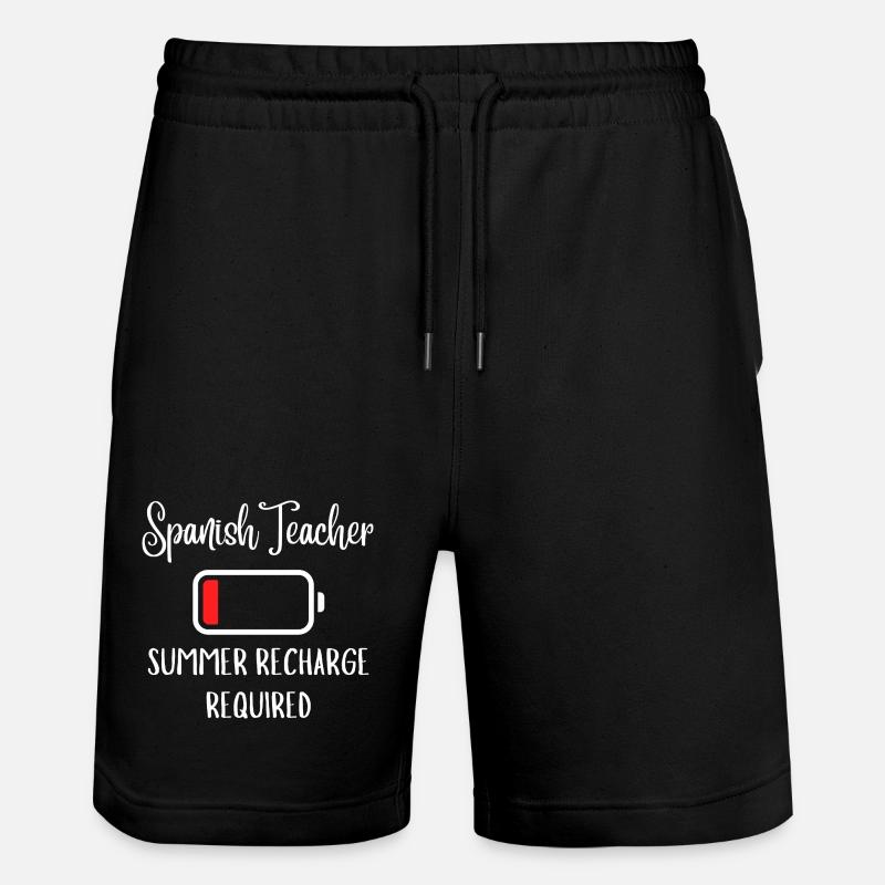 Professeur d’espagnol : recharge estivale requise - Short de jogging bio TRAINER Stanley/Stella unisexe - noir