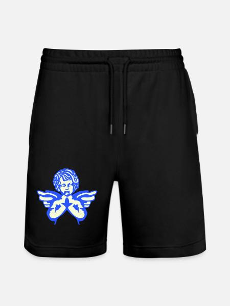 Angel Figurine Wings - Stanley/Stella Trainer Unisex Organic Jogging Shorts - black
