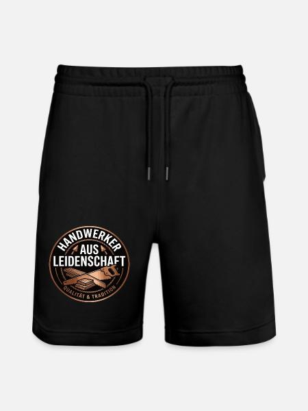 Handwerker Leidenschaft Qualität Tradition - Stanley/Stella Unisex Bio Joggingshorts Trainer  - Schwarz