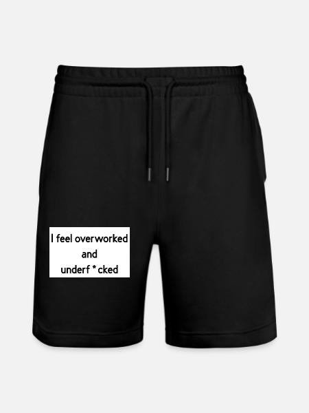 überarbeitet - Stanley/Stella Unisex Bio Joggingshorts Trainer - Schwarz