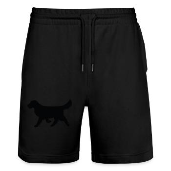 Hund - Stanley/Stella Unisex Bio Joggingshorts Trainer  - Schwarz - Vorne - Nik (191cm) & Marisol (170cm)