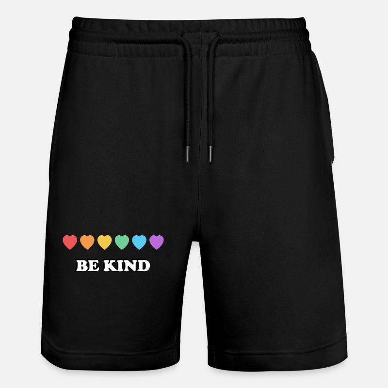 Sei du Rainbow Hearts - Stanley/Stella Unisex Bio Joggingshorts Trainer  - Schwarz