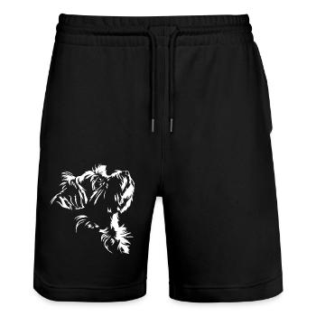 Chiens maltais Silhouette de chien Wilsigns - Short de jogging bio TRAINER Stanley/Stella unisexe - noir - Devant - Nik (191cm) & Marisol (170cm)