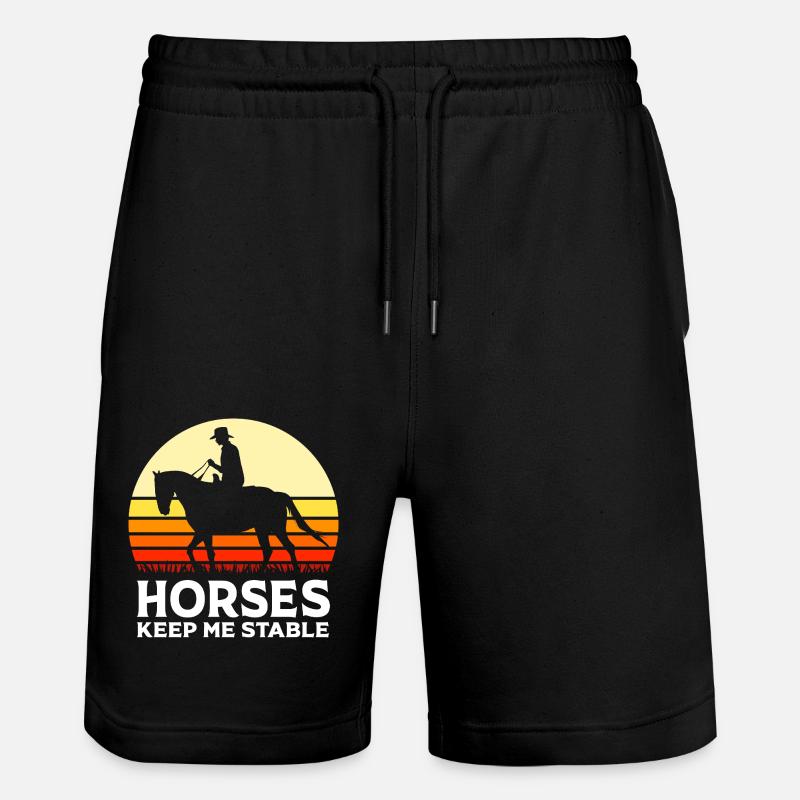 Courses de chevaux - Short de jogging bio TRAINER Stanley/Stella unisexe - noir