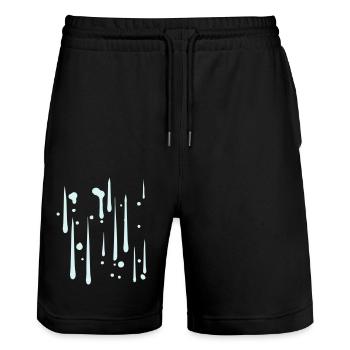 gouttes de pluie graffiti spray cool tenir noir - Short de jogging bio TRAINER Stanley/Stella unisexe - noir - Devant - Nik (191cm) & Marisol (170cm)