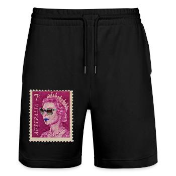 Australien - Stanley/Stella Unisex Bio Joggingshorts Trainer  - Schwarz - Vorne - Nik (191cm) & Marisol (170cm)