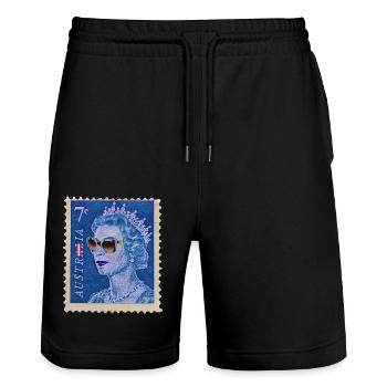Austria (stamp) - Stanley/Stella Unisex Bio Joggingshorts Trainer  - Schwarz - Vorne - Nik (191cm) & Marisol (170cm)