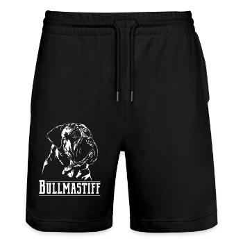 BULLMASTIFF dogs Wilsigns portrait de chien - Short de jogging bio TRAINER Stanley/Stella unisexe - noir - Devant - Nik (191cm) & Marisol (170cm)