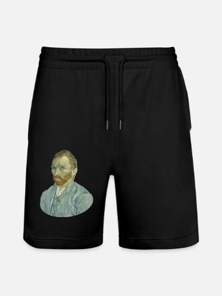 Vincent van Gogh Selvportræt Selvbillede Vincent - Stanley/Stella Trainer økologiske unisex joggingshorts - sort