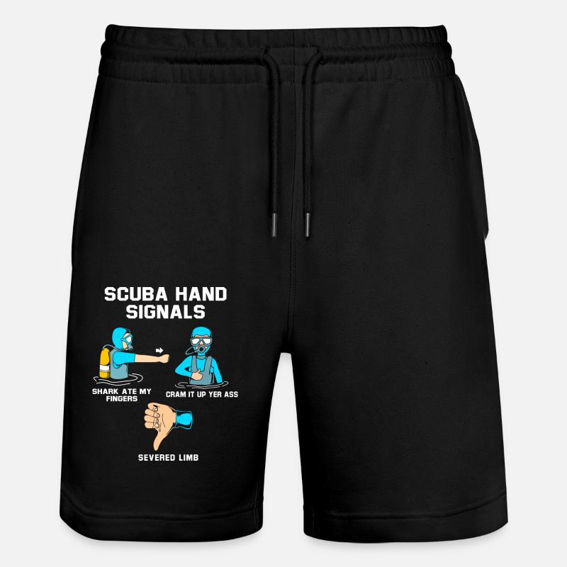 Plongeur Main Signe Scuba Diving - Short de jogging bio TRAINER Stanley/Stella unisexe - noir