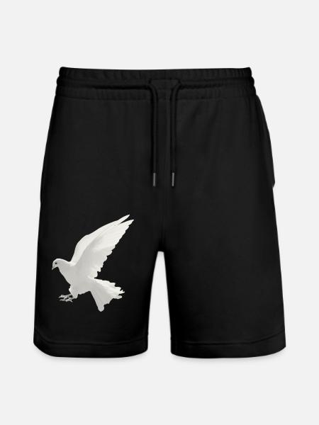 Sign of peace (dove) - Stanley/Stella Trainer Unisex Organic Jogging Shorts - black
