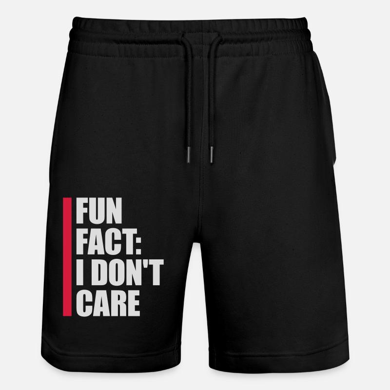 I dont care fact - Stanley/Stella Unisex Bio Joggingshorts Trainer  - Schwarz
