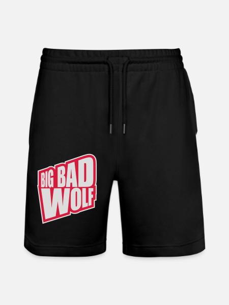 big bad wolf quote - Stanley/Stella Trainer Unisex Organic Jogging Shorts - black