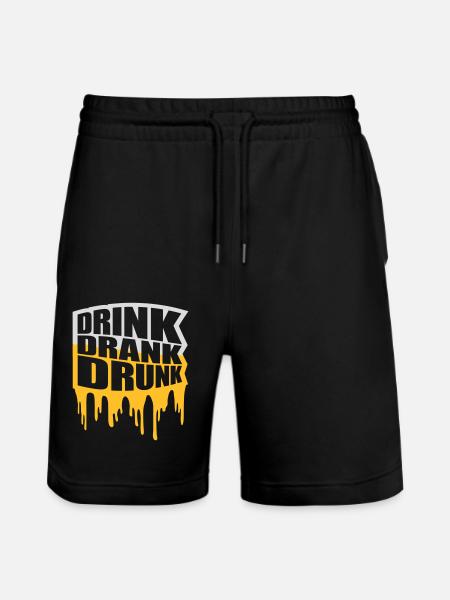 drink drank drunk quote - Stanley/Stella Trainer Unisex Organic Jogging Shorts - black