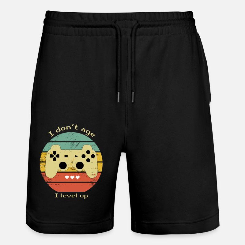 Jeux rétro - Short de jogging bio TRAINER Stanley/Stella unisexe - noir