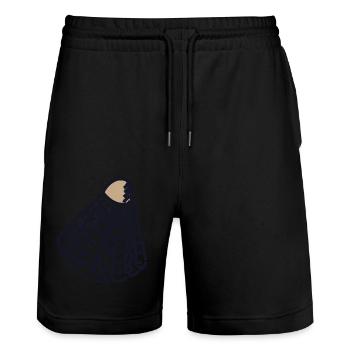 Ballsport - Stanley/Stella Unisex Bio Joggingshorts Trainer  - Schwarz - Vorne - Nik (191cm) & Marisol (170cm)