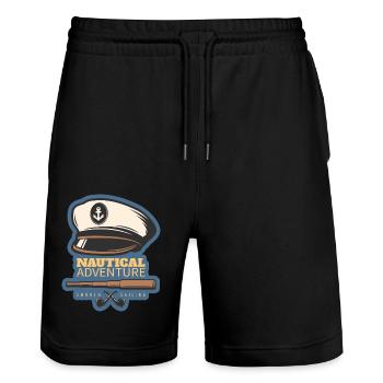 Wassersport - Stanley/Stella Unisex Bio Joggingshorts Trainer  - Schwarz - Vorne - Nik (191cm) & Marisol (170cm)