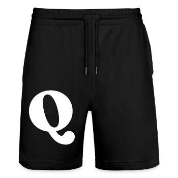 Lettre q - Short de jogging bio TRAINER Stanley/Stella unisexe - noir - Devant - Nik (191cm) & Marisol (170cm)