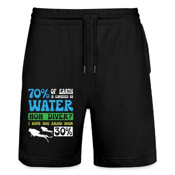Enjoy Your Diving - Stanley/Stella Unisex Bio Joggingshorts Trainer  - Schwarz - Vorne - Nik (191cm) & Marisol (170cm)