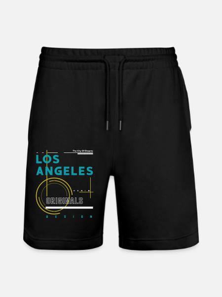 Los Angeles - Stanley/Stella Unisex Bio Joggingshorts Trainer  - Schwarz