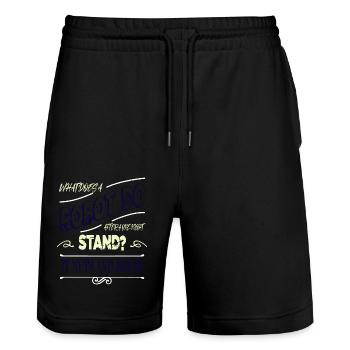 cool aerospace engineering family funny quote - Stanley/Stella Unisex Bio Joggingshorts Trainer  - Schwarz - Vorne - Nik (191cm) & Marisol (170cm)