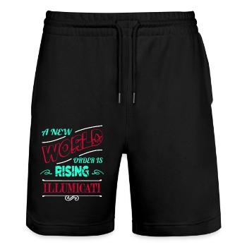 avocados cat humor animal lover present cats - Stanley/Stella Unisex Bio Joggingshorts Trainer  - Schwarz - Vorne - Nik (191cm) & Marisol (170cm)