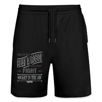 robotics engineering artificial intelligence - Stanley/Stella Unisex Bio Joggingshorts Trainer  - Schwarz - Vorne - Nik (191cm) & Marisol (170cm)