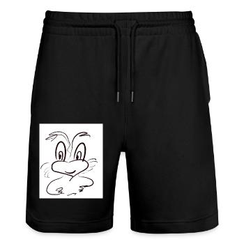 Votre doux ange gardien vous aime Design - Short de jogging bio TRAINER Stanley/Stella unisexe - noir - Devant - Nik (191cm) & Marisol (170cm)
