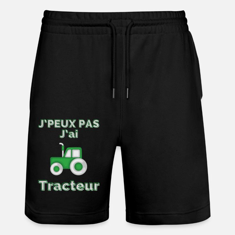 J'Peux pas j'ai tracteur - Short de jogging bio TRAINER Stanley/Stella unisexe - noir