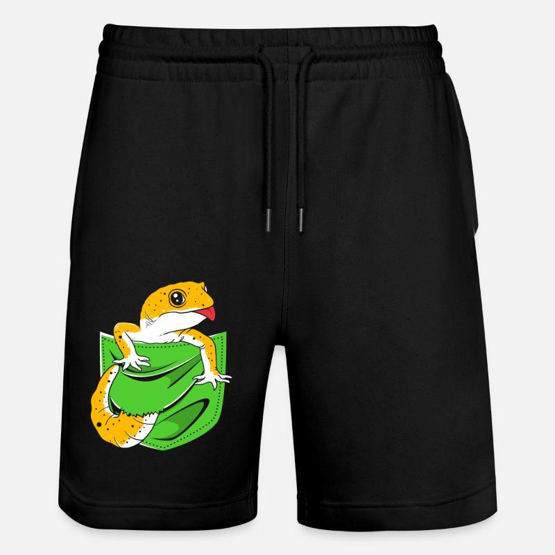 Gecko léopard - Short de jogging bio TRAINER Stanley/Stella unisexe - noir