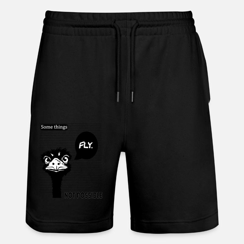 MOUCHE D’AUTRUCHE BLK - Short de jogging bio TRAINER Stanley/Stella unisexe - noir