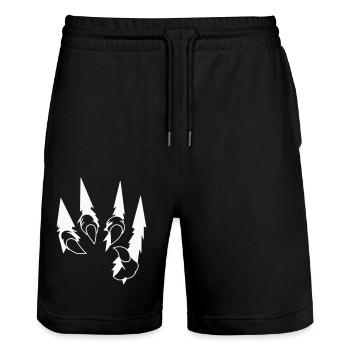 animal claws 001 - Stanley/Stella Unisex Bio Joggingshorts Trainer  - Schwarz - Vorne - Nik (191cm) & Marisol (170cm)