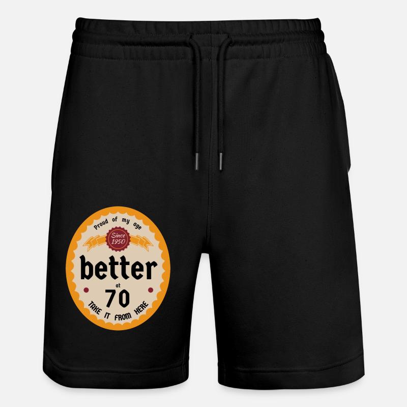 Mieux à 70 ans - Short de jogging bio TRAINER Stanley/Stella unisexe - noir