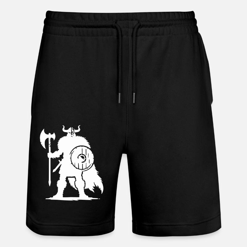 wikinger warrior - Stanley/Stella Unisex Bio Joggingshorts Trainer  - Schwarz