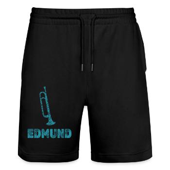 Edmund - Short de jogging bio TRAINER Stanley/Stella unisexe - noir - Devant - Nik (191cm) & Marisol (170cm)