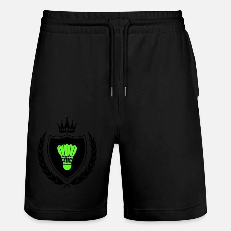 wappen badminton - Stanley/Stella Unisex Bio Joggingshorts Trainer  - Schwarz