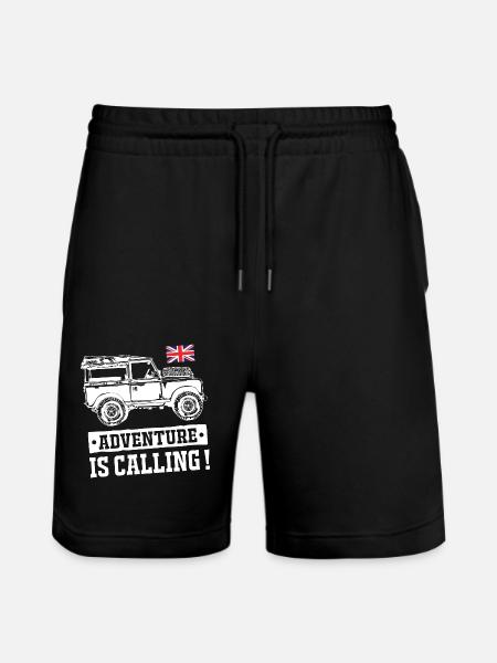 Landy Adventure is Calling - Stanley/Stella Trainer Unisex Organic Jogging Shorts - black