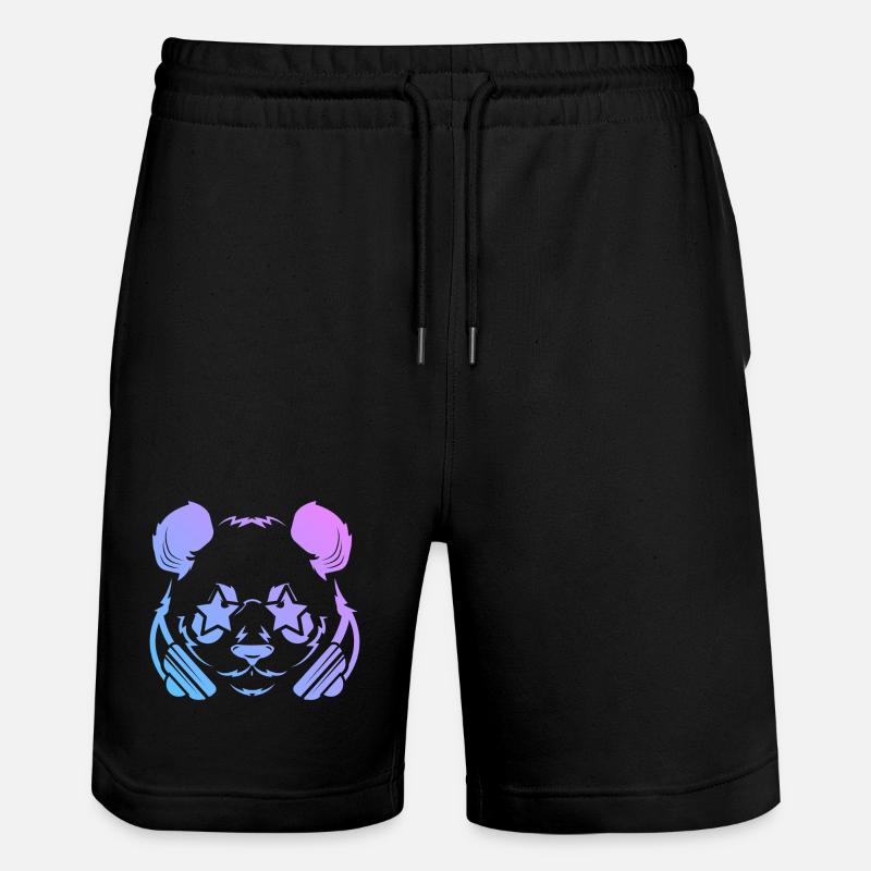 Panda Pandabär - Short de jogging bio TRAINER Stanley/Stella unisexe - noir