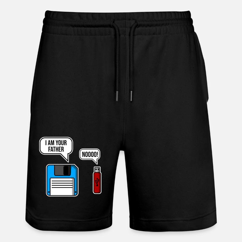 Retro Tech Vater Enthüllung - Stanley/Stella Unisex Bio Joggingshorts Trainer  - Schwarz