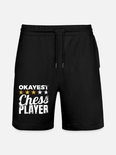 Okayest Chess Player - Stanley/Stella Trainer Unisex Organic Jogging Shorts - black