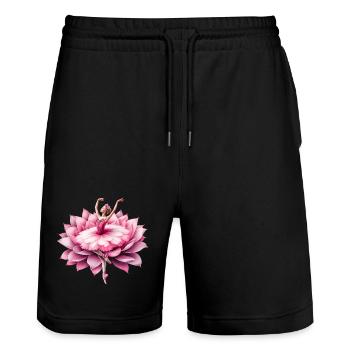 Balletttänzerin mit Tutu - Stanley/Stella Unisex Bio Joggingshorts Trainer  - Schwarz - Vorne - Nik (191cm) & Marisol (170cm)