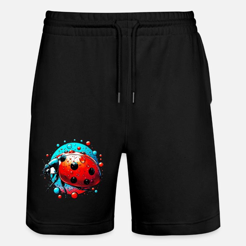 Marienkäfer - Stanley/Stella Unisex Bio Joggingshorts Trainer  - Schwarz